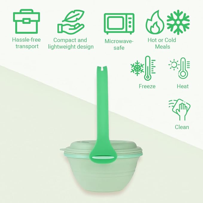 kūpaa Bowl & Carrier Duet – Microwave Safe Silicone Lunch Box - Image 4
