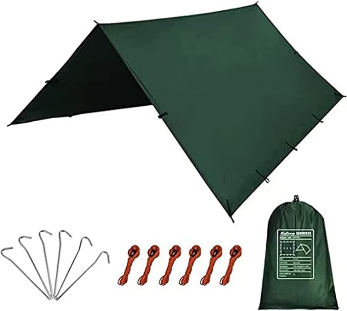 KALINCO Waterproof Camping Tarp Tent Hammock Rain Fly, 10X10FT/10X15FT by KALINCO