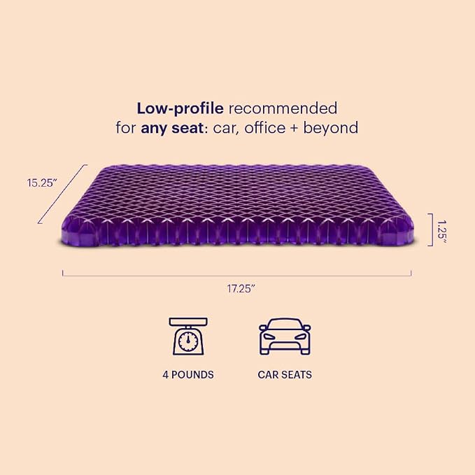 Purple Simply Seat Cushion | Pressure Reducing Grid Designed - Image 2