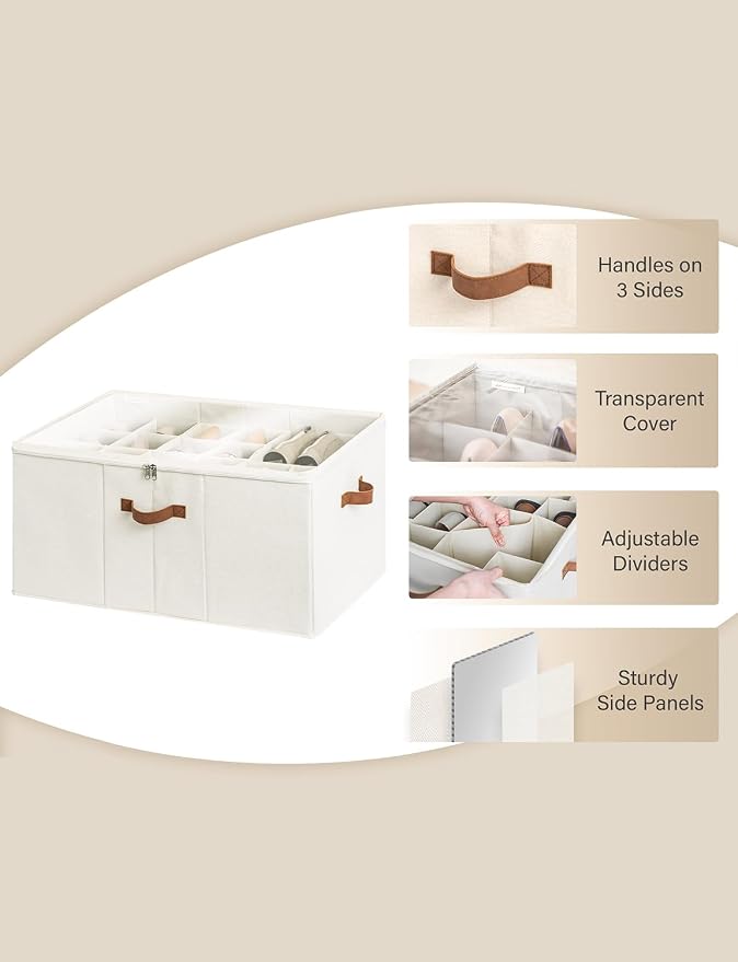 StorageWorks Shoe Organizer for Closet, Fits up to 24 Pairs, Shoe Cubby Storage - Image 2