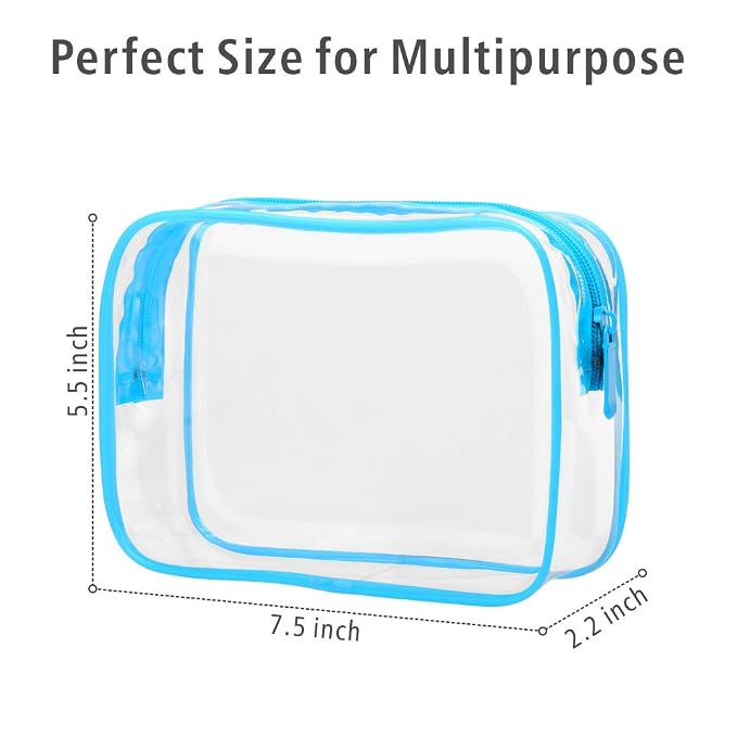 PACKISM Clear Cosmetic Bag, TSA Approved Clear Makeup Bag Travel Toiletry Bag - Image 3