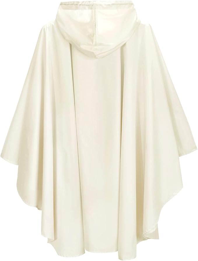 Rain Poncho Jacket Coat Hooded Zipper Style - Image 7