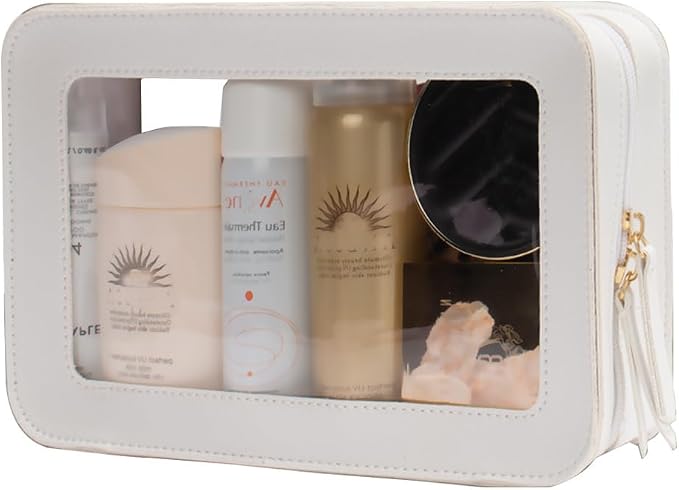 Clear Makeup Bag Small, TSA Approved Portable Toiletry Bag - Image 2