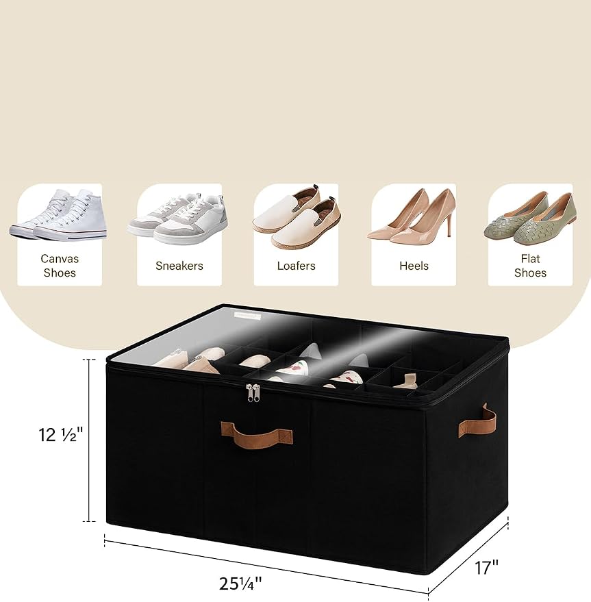 StorageWorks Shoe Organizer for Closet, Fits up to 24 Pairs, Shoe Cubby Storage - Image 3