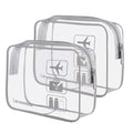 Lermende 2pcs Clear Toiletry Bag TSA Approved Travel Bag, Carry On by Lermende