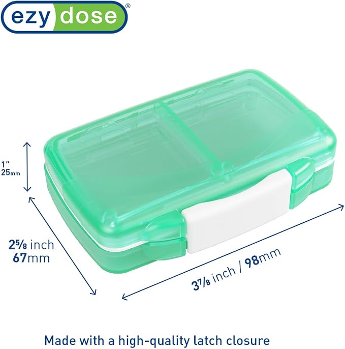 EZY DOSE Moisture-Proof Pill Case, Medicine Planner, Vitamin Organizer Box - Image 3