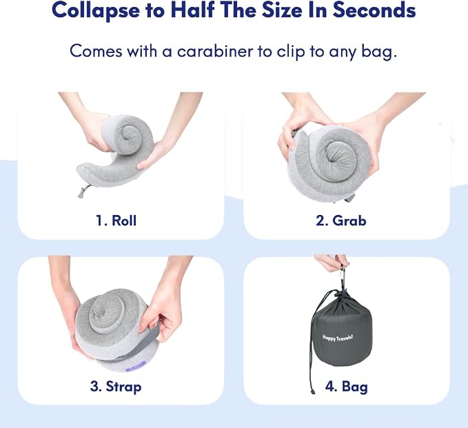 C CUSHION LAB Extra Support Travel Pillow, Award-Winning Patented Ergonomic - Image 6