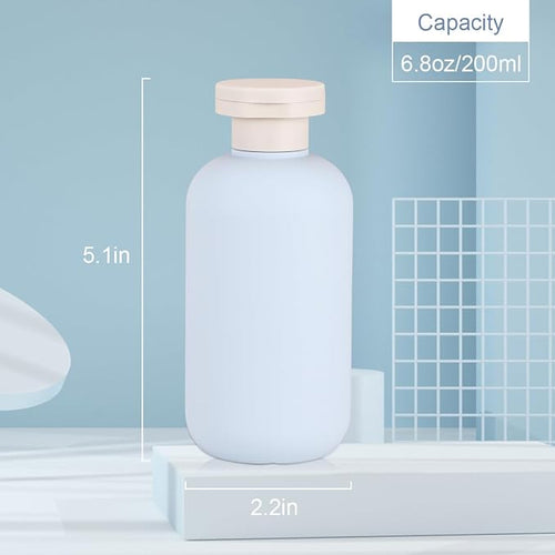 6.8 oz Plastic Travel Shampoo Bottles, Refillable Flip Cap Squeeze Bottles - Image 2