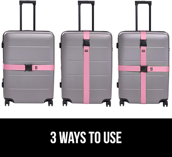 GORILLA GRIP Heavy Duty 4 Pack Adjustable Luggage Straps - Image 6
