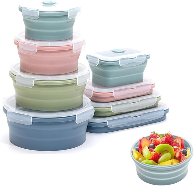 Collapsible Silicone Food Storage Container Set - Image 2