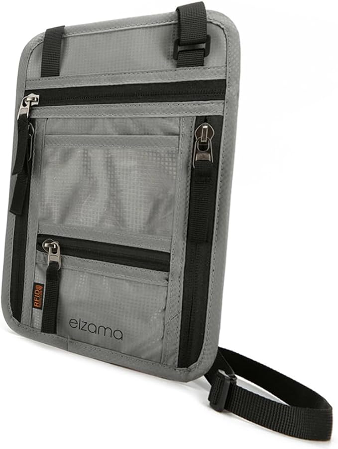 elzama Travel Neck Wallet, Neck Passport Holder, RFID Blocking Passport Wallet by elzama