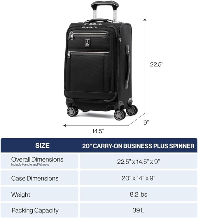 Travelpro Platinum Elite Softside Expandable Carry on Luggage, 8 Wheel Spinner - Image 6