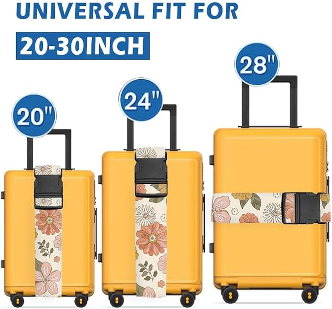 Luggage Straps for Suitcases Travel Belt Accessories, Cute Suitcase Strap - Image 3