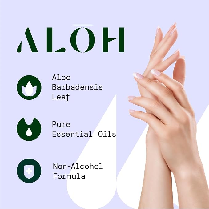 ALŌH Lavender Rosewood + Aloe Sanitizing Hand Wipes - Image 3