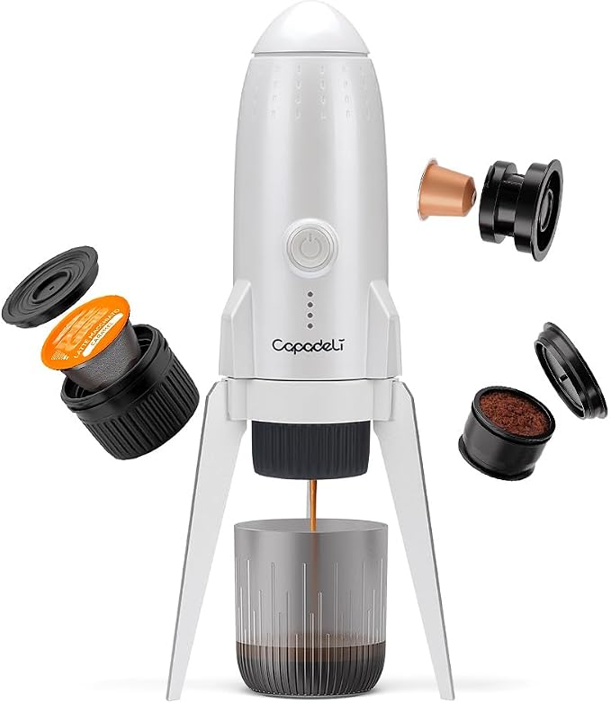 3 in 1 Portable Espresso Machine On the Go, Self-Heating Electric Espresso Maker by BENFUCHEN