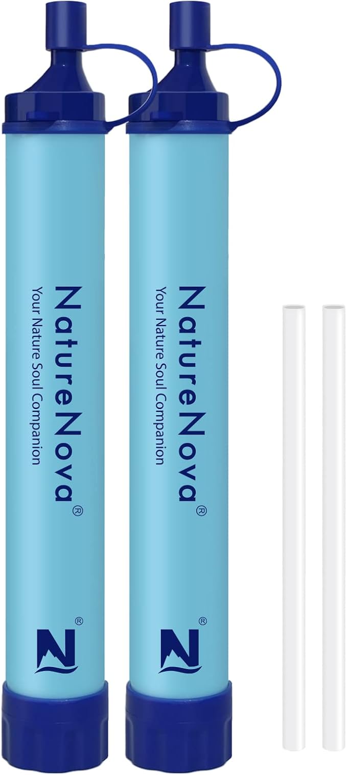 Personal Water Filter Straw Outdoor Portable Filtration Emergency Survival Gear by NatureNovaProducts