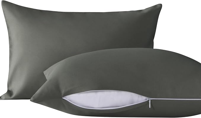 NTBAY 2 Pack Pillows with Microfiber Pillowcases, Soft Cotton Down Alternative by NTBAY