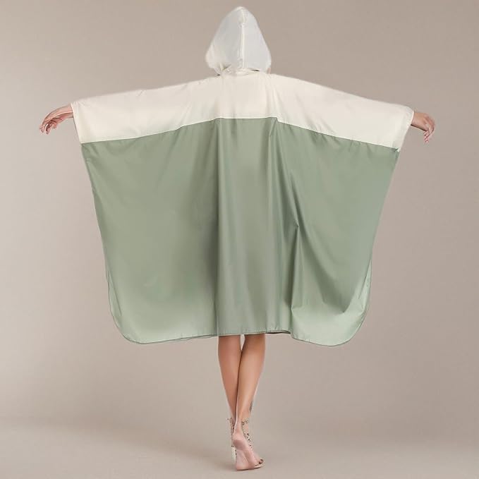 SaphiRose Unisex Rain Poncho Hooded Waterproof Raincoat - Image 7