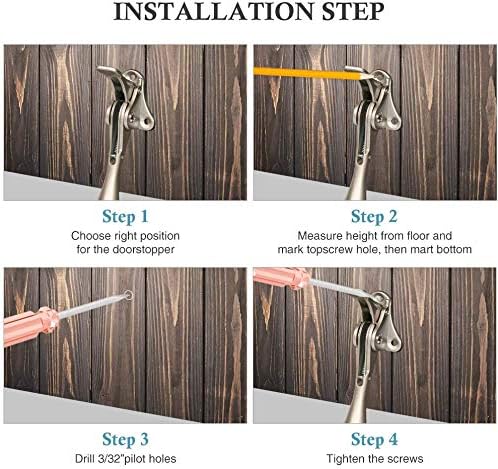 Door Stopper, One-Touch semi-Automatic Metal Door Stopper, - Image 7