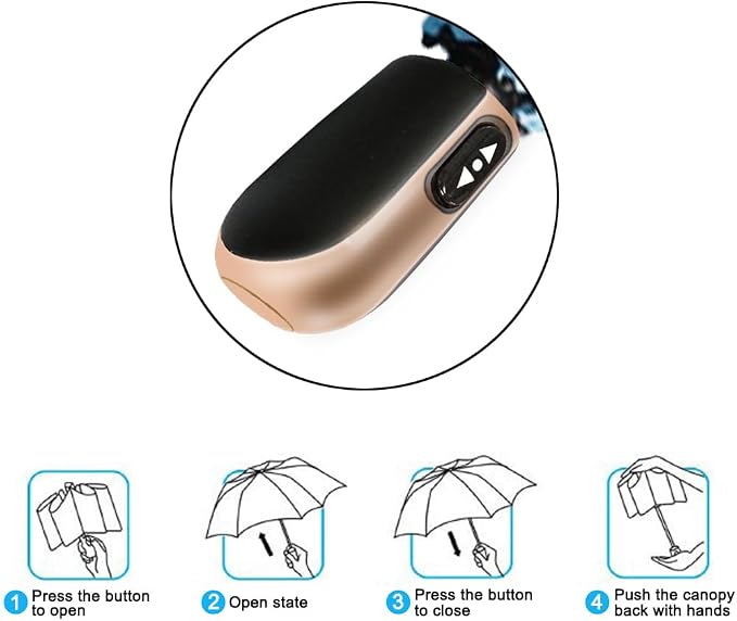 Goothdurs Mini Travel Compact Automatic Umbrella Small Lightweight Folding Rain - Image 6