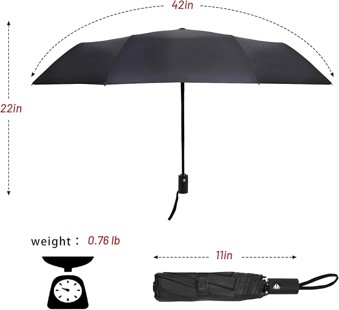 SY COMPACT Umbrella Automatic Travel Waterproof Light Folding Umbrellas Easy - Image 2