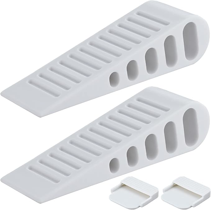 JQK Rubber Door Stopper Wedge, Wooden Floor, DSB61-WH-P2 by Homeimprovement
