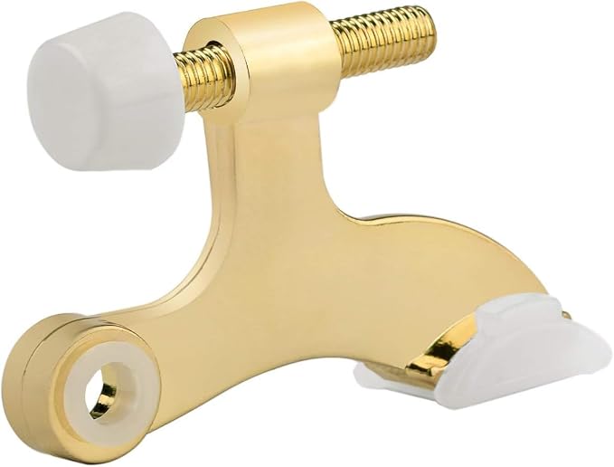 HOMOTEK 12 Pack Hinge Pin Bright Brass Door Stopper, Adjustable Deluxe Heavy by HOMOTEK