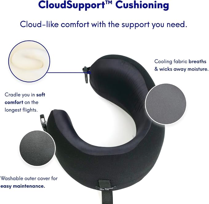 C CUSHION LAB Extra Support Travel Pillow, Award-Winning Patented Ergonomic - Image 5