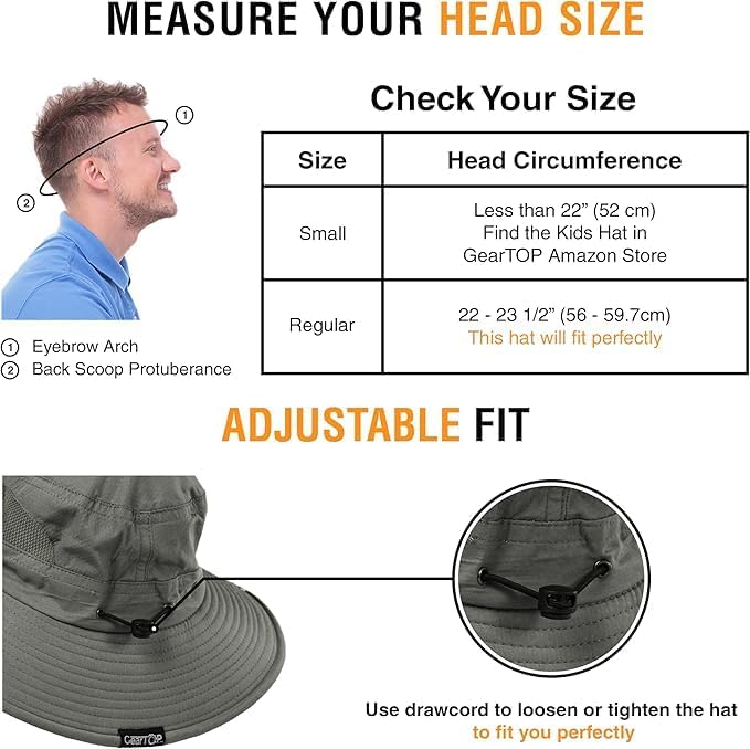 GearTOP Safari Sun Hat for Men and Sun Hats for Women UV Protection UPF 50+ - Image 5
