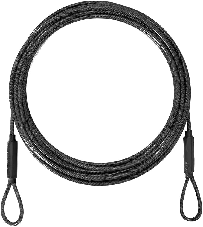 3.3mm Outdoor Travel Stainless Steel Security Cable-15ft Luggage Lock Safety by MiMetty