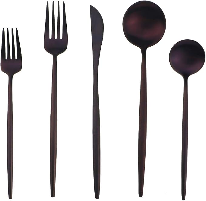 Gugrida 20-Piece 18/10 Stainless Steel Flatware Silverware, Luxury Dinnerware - Image 2