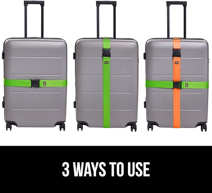 GORILLA GRIP Heavy Duty 8 Pack Adjustable Luggage Straps - Image 6