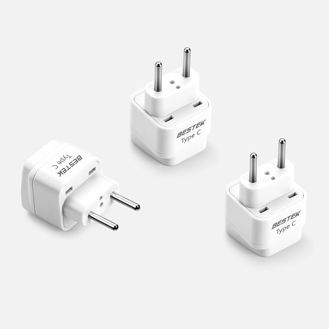 BESTEK European Travel Plug, Grounded Universal Power Plug by BESTEK