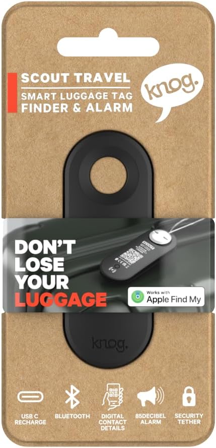 Knog Scout iOS Smart Tag, Tracker & 85d Alarm – Rechargeable Luggage Tag - Image 9