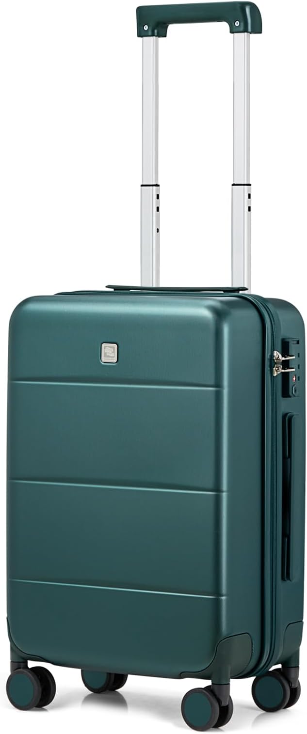 Hanke 20 Inch Carry On Luggage 22x14x9 Airline Approved PC Hard Shell Suitcases by Hanke