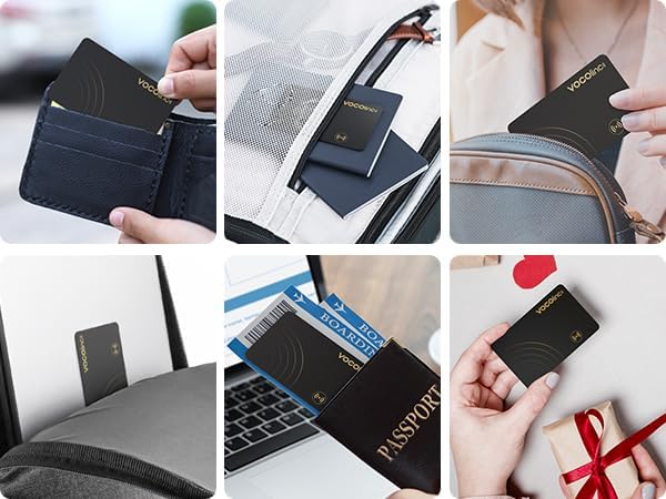 VOCOlinc Air Card Tag Rechargeable Wallet Tracker 1.6mm, Item Finder Work - Image 8