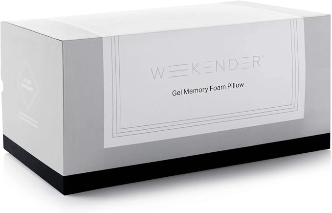 WEEKENDER Standard Gel Memory Foam Pillow Size-1-Pack-Medium Plush Feel-Neck - Image 4