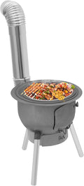 Camping Stove, Wood Burning Stove, Portable Grill Barbecue Cooking Grate and by MARTEXBUY