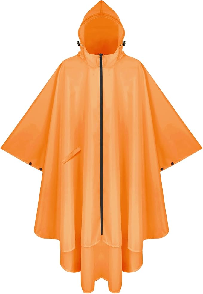 PTEROMY Hooded Rain Poncho for Adult by PTEROMY