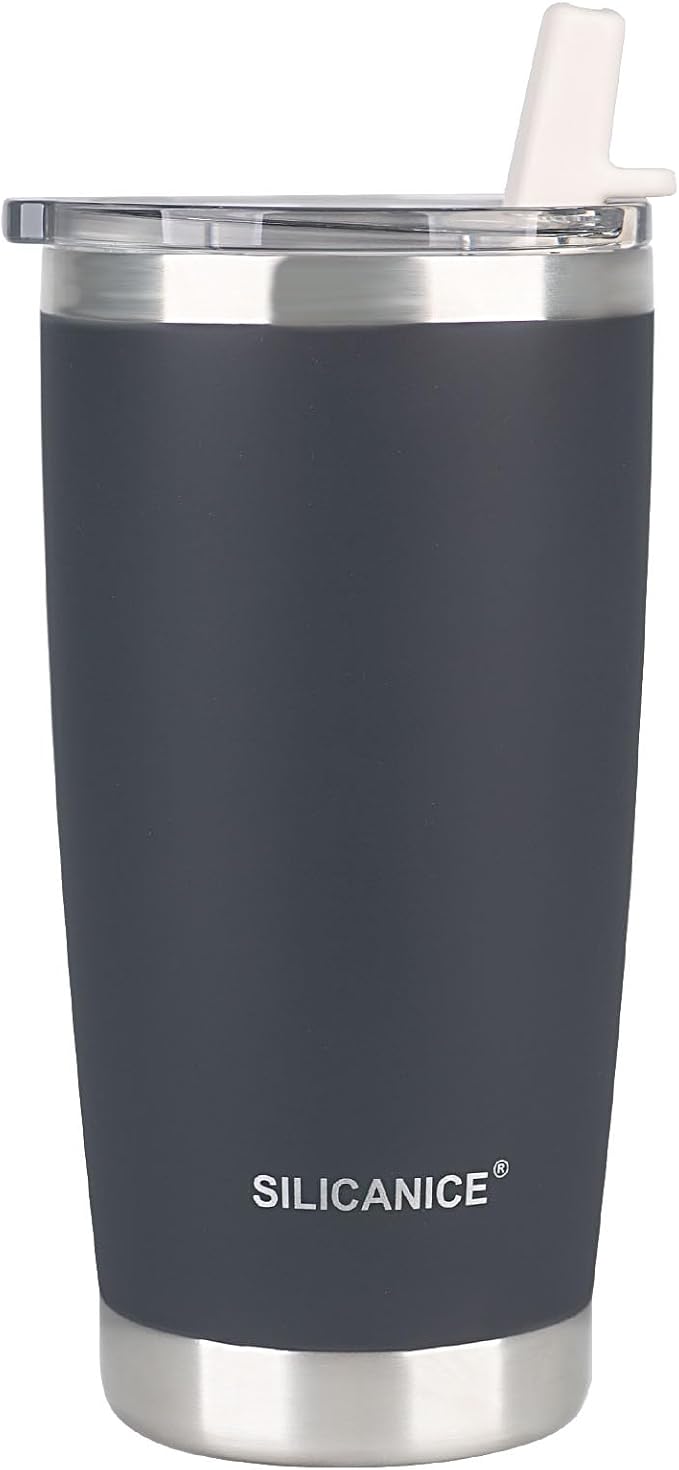 20 oz Stainless Steel Vacuum Insulated Tumbler by Patent-pendingstraw1secondoff1secondon3-secondclean