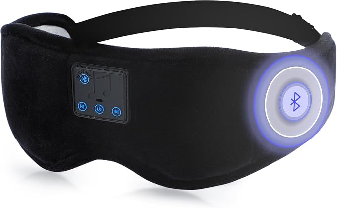 Sleep Mask with Bluetooth Headphones 3D Contour Sleeping Headphones 5.4 by GNEGNI