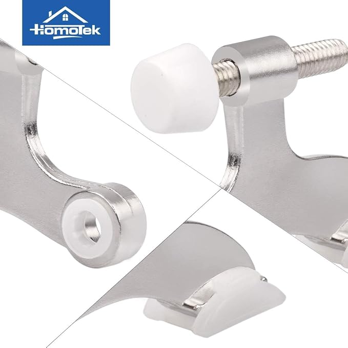 HOMOTEK 24 Pack Hinge Pin Satin Nickel Door Stopper, Adjustable Deluxe Heavy - Image 5
