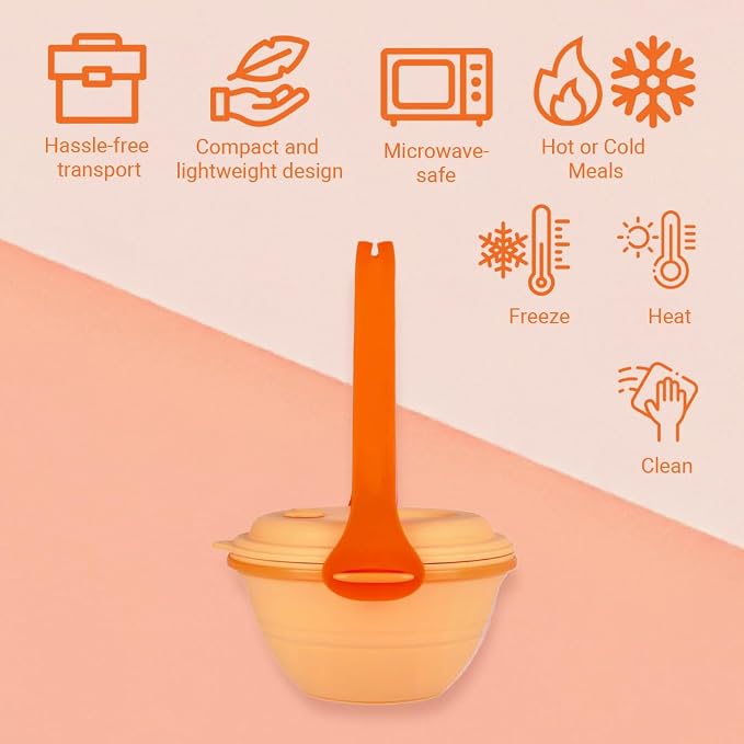 kūpaa Bowl & Carrier Duet – Microwave Safe Silicone Lunch Box - Image 4