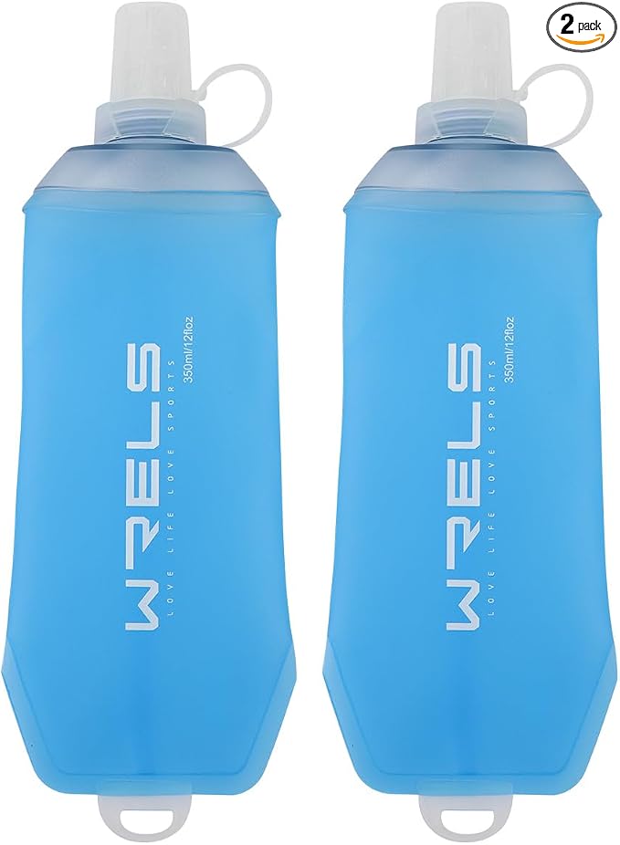 200ml/350ml/500ml Collapsible Soft Flask, BPA Free Folding Soft Water Bottle by WRELS