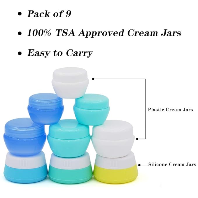 Cosywell Travel Containers Sets Silicone & PP Cream Jars - Image 2