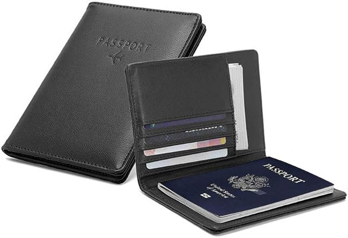 BAKUN Travel Wallet & Family Leather Passport Holder Cover RFID Blocking Travel - Image 3
