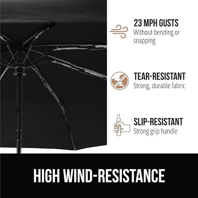 GORILLA GRIP Windproof Compact Stick Umbrella - Image 4