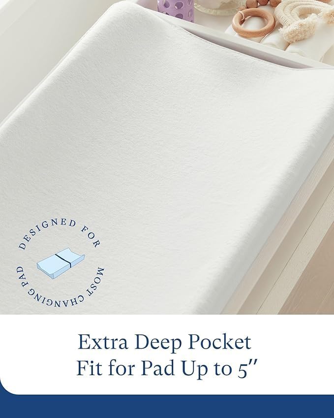 Supersoft Diaper Changing Pad Covers, Hypoallergenic Stretchy Changing Table - Image 2