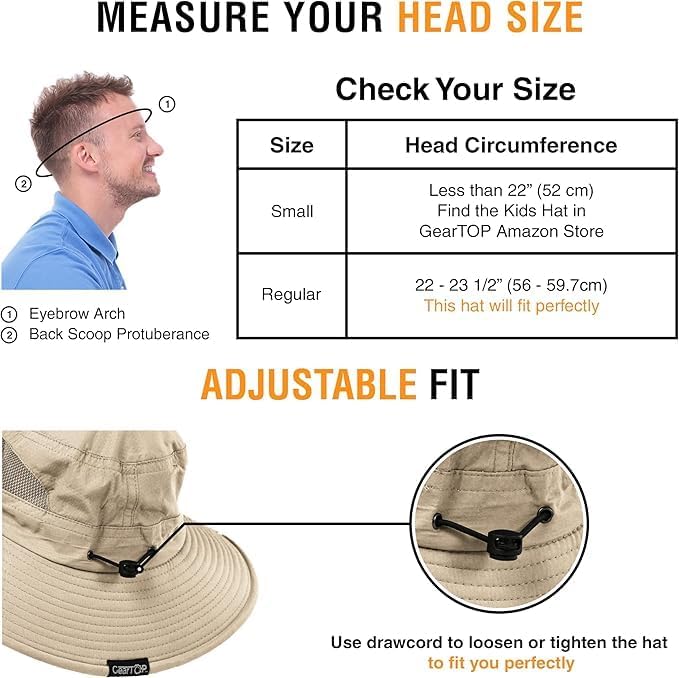 GearTOP Safari Sun Hat for Men and Sun Hats for Women UV Protection UPF 50+ - Image 5