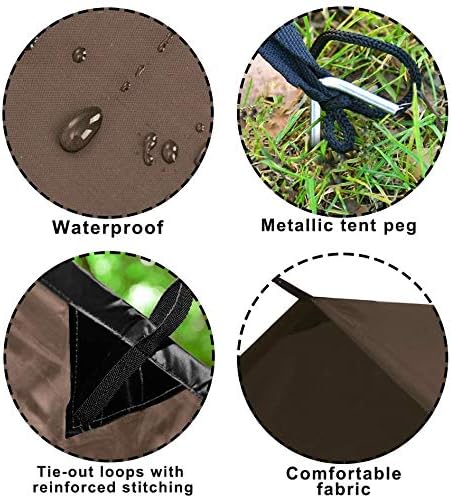 KALINCO Waterproof Camping Tarp Tent Hammock Rain Fly, 10X10FT/10X15FT - Image 3